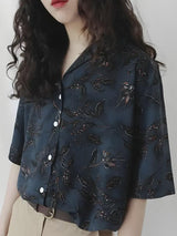 Litlookz Studio Vintage Leaf Designed Shirt, view 4