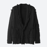 Litlookz Studio Vintage Pockets Tasseled Knitted Cardigan, view 2