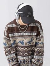 Litlookz Studio Vintage Rabbits Knitted Sweater, view 3
