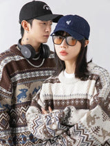 Litlookz Studio Vintage Rabbits Knitted Sweater, view 5