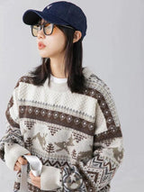 Litlookz Studio Vintage Rabbits Knitted Sweater, view 6