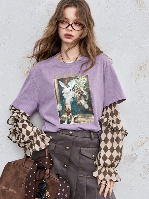 Litlookz Studio Vinyl Rabbit Layered Tee