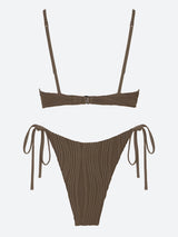 Litlookz Studio Wavy Striped Wired Cup Bikini Set, view 6