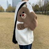 Litlookz Studio Weirdcore Bear Sleeve Sweatshirt, view 2