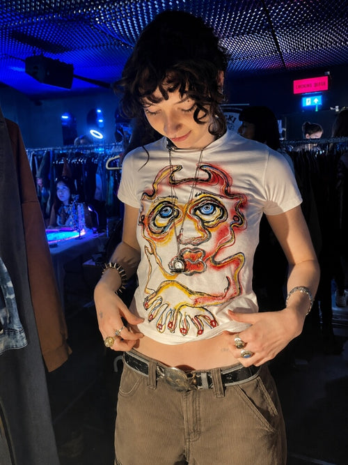 Litlookz Studio Weirdcore Crop Tee