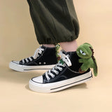Litlookz Studio Weirdcore Dinosaur Canvas Shoes, view 3