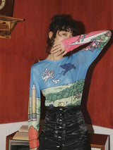 Litlookz Studio Weirdcore Dream Mesh Top, view 4