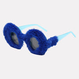 Litlookz Studio Weirdcore Fuzzy Sunglasses, view 4