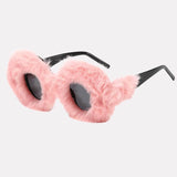 Litlookz Studio Weirdcore Fuzzy Sunglasses, view 5