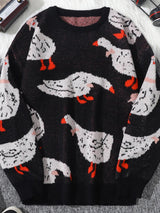 Litlookz Studio Weirdcore Goose Print Sweater, view 3