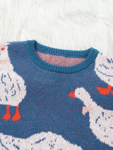 Litlookz Studio Weirdcore Goose Print Sweater, view 5