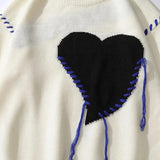 Litlookz Studio Weirdcore Heart Embroidered Sweater, view 2