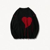 Litlookz Studio Weirdcore Heart Embroidered Sweater, view 5