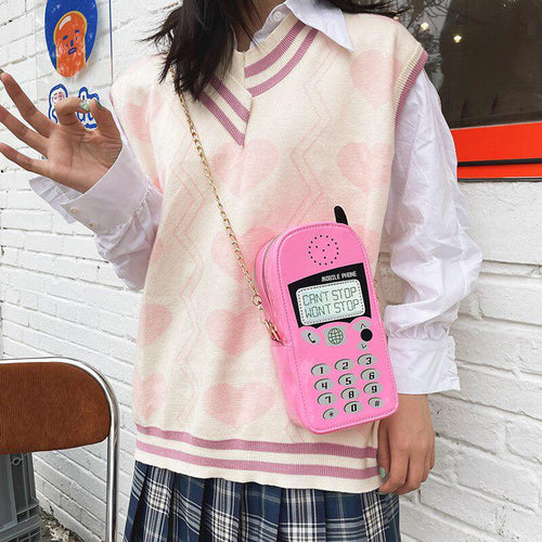 Litlookz Studio Weirdcore Retro Mobile Phone Shaped Handbag