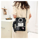 Litlookz Studio Weirdcore Retro Phone Shaped Crossbody Bag, view 5