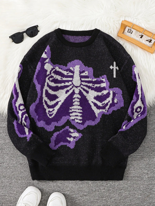 Litlookz Studio Weirdcore Skeleton Sweater