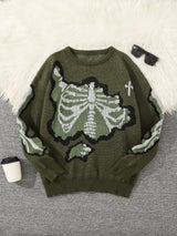 Litlookz Studio Weirdcore Skeleton Sweater, view 2