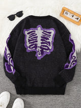 Litlookz Studio Weirdcore Skeleton Sweater, view 3