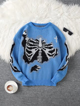 Litlookz Studio Weirdcore Skeleton Sweater, view 4