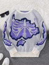 Litlookz Studio Weirdcore Skeleton Sweater, view 6