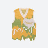 Litlookz Studio Weirdcore Wavy Striped Sweater Vest, view 3