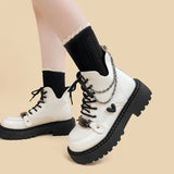 Litlookz Studio White Platform Boots, view 2