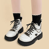 Litlookz Studio White Platform Boots, view 3