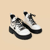 Litlookz Studio White Platform Boots, view 4