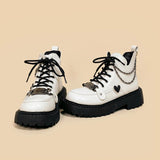 Litlookz Studio White Platform Boots, view 5