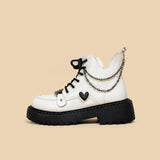 Litlookz Studio White Platform Boots, view 6