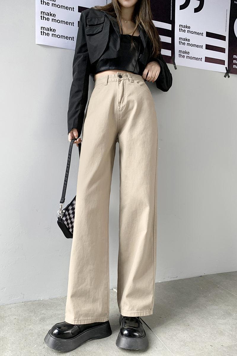 Litlookz Studio Wide Leg High Waist Casual Jeans