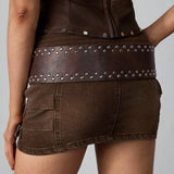 Litlookz Studio Wide Studded Western Belt, view 2