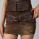 Litlookz Studio Wide Studded Western Belt, view 3