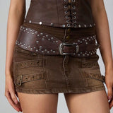Litlookz Studio Wide Studded Western Belt, view 4