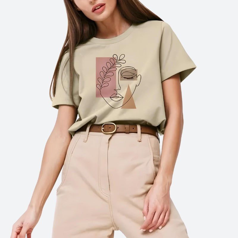 Litlookz Studio Woman Face Minimal Tee