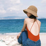 Litlookz Studio Woven Straw Bucket Hat, view 3