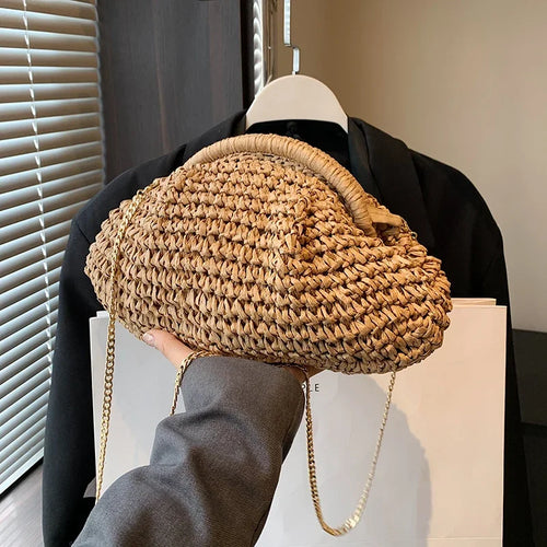 Litlookz Studio Woven Straw Clutch Bag
