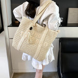 Litlookz Studio Woven Straw Tote Bag, view 2