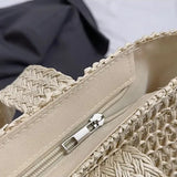 Litlookz Studio Woven Straw Tote Bag, view 6