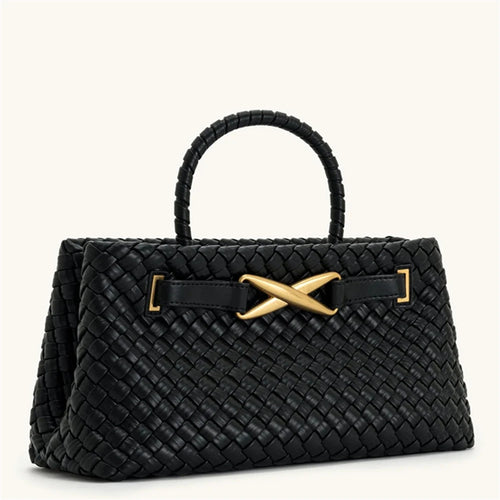 Litlookz Studio Woven Top Handle Bag