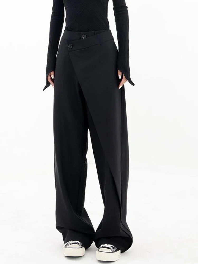 Litlookz Studio Wrap Front Wide Leg Pants