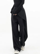 Litlookz Studio Wrap Front Wide Leg Pants, view 3