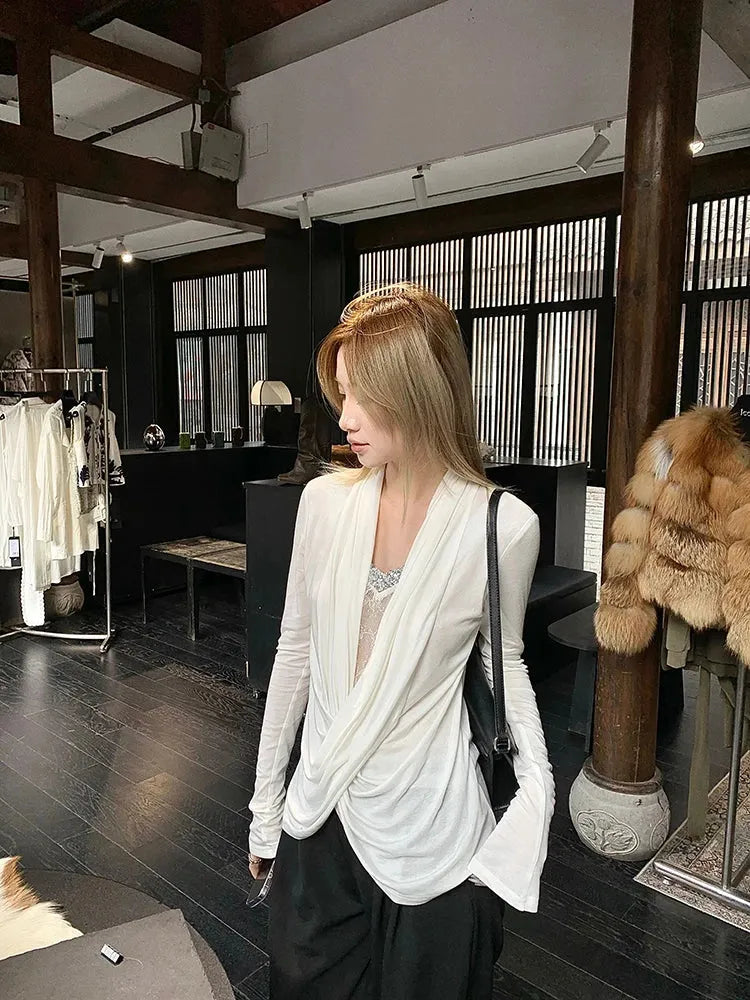 Litlookz Studio Wrap Lace Blouse
