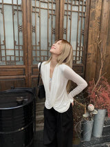 Litlookz Studio Wrap Lace Blouse, view 3