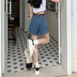 Litlookz Studio Y2K A-Line Denim Shorts, view 5