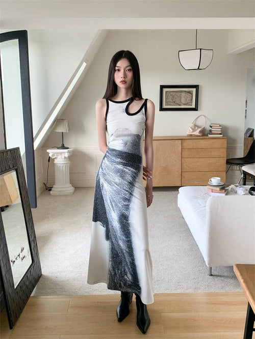 Litlookz Studio Y2K Abstract Maxi Dress