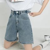 Litlookz Studio Y2K Adjustable Waist Denim Shorts, view 3