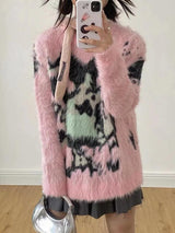 Litlookz Studio Y2K Aesthetic Fuzzy Sweater, view 2