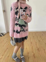 Litlookz Studio Y2K Aesthetic Fuzzy Sweater, view 3