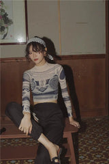 Litlookz Studio Y2K Ancient Egyptian Crop Top, view 4